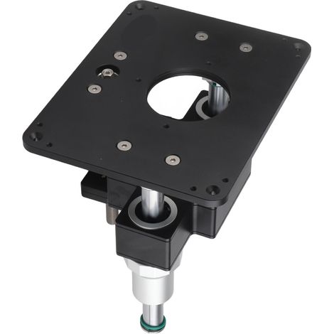 Système de levage de défonceuse professionnel en alliage d'aluminium pour travaux de précision, idéal pour le tenonnage et le rainurage. (1/5)