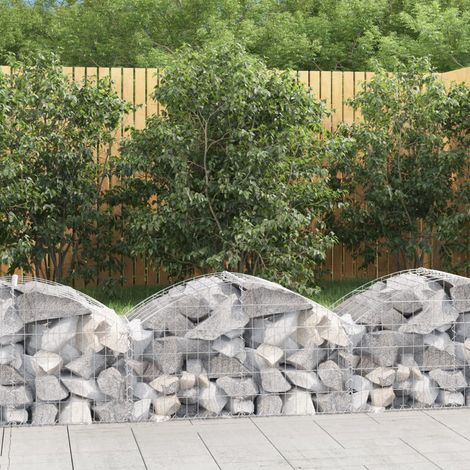 Gabion à arc élevé 100x50x40/60 cm Fer galvanisé