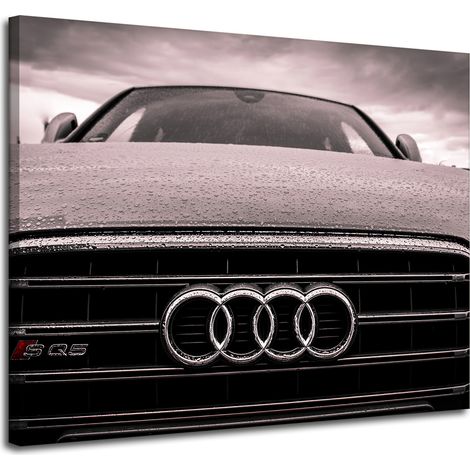 Lienzo impreso con diseño de un coche Audi juvenil (100x80 pulgadas)