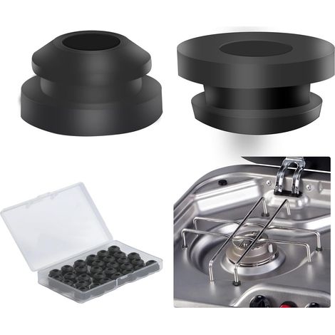 30 Stück Gummispitzen für Topfstützen, Gummitüllen, rostfreie Gummifüße, kompatibel mit Dometic Smev Thetford-Stangen 5 mm, Wohnmobil-Zubehör (1/5)
