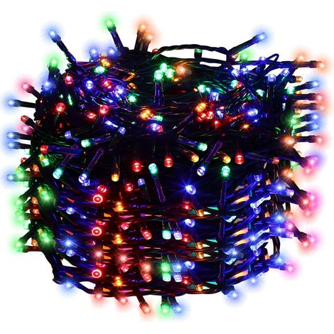 Jiubiaz 30M 300 LED Lichterkette Bunt Schwarzes Kabel Weihnachtsdeko Garten Balkon Party (1/5)