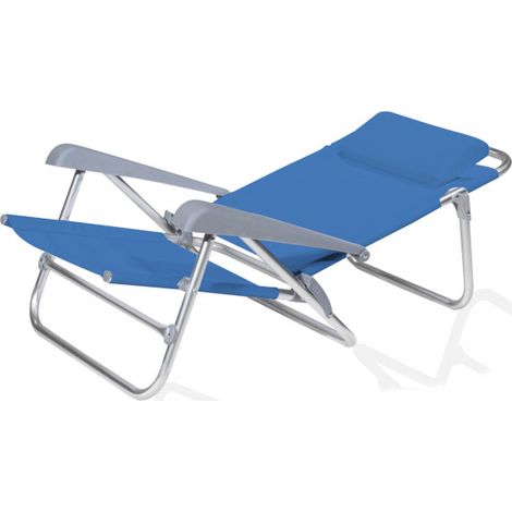 Chaise de plage reclinable Palau bleue 100 kg