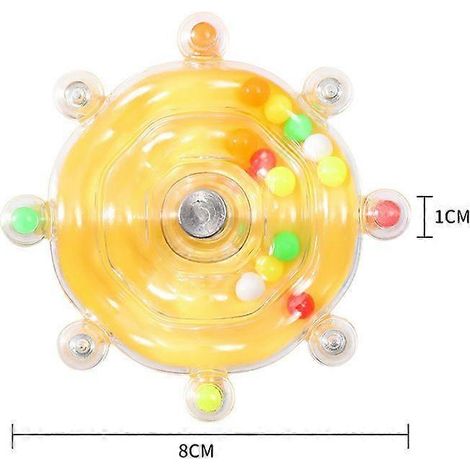 Interactive Bird Spinner Toy Colorful Beaded Cage Attachment for Small Birds Educational Enrichment for Parakeets, Cockatiels, Lovebirds & Conures (1/5)