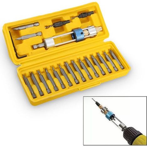 20pcs Forets coffret pour menuiserie trou perceuse (1/4)