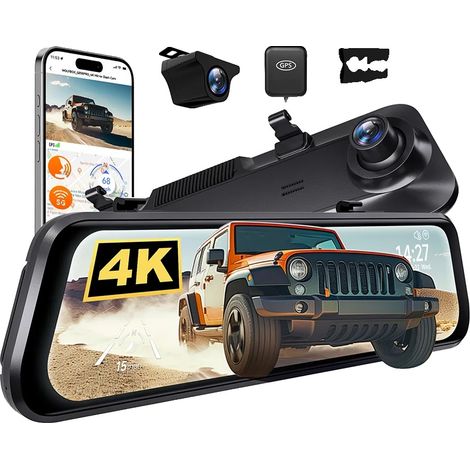 Telecamera per auto, frontale 4K, doppia lente, CON KIT HARDWARE, 64GB in omaggio (1/2)