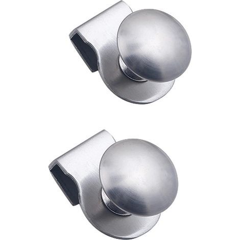 Set mit 2 bohrfreien Glastürgriffen für Badezimmer, Dusche, Küche, Büro (Edelstahl) (1/5)