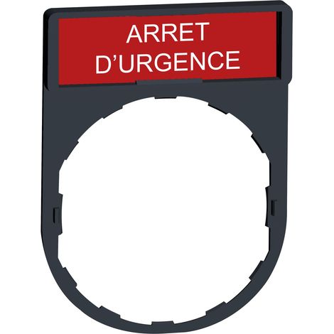 Harmony - porte-étiquette 30x40 + étiquette 'ARRET D'URGENCE' 8x27 - blanc/rouge (ZBY2130) (1/4)