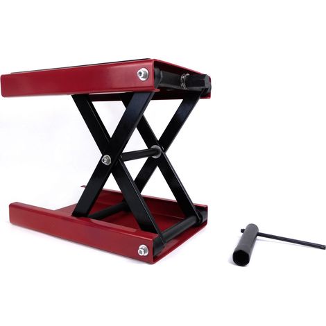 Motorbike Lift Lever, 500KG Motorcycle Lifting Stand Scissor Lifter Motorbike Hoist Stand Lifting Jack Adjustable Foldable Motorbike Lift Motorcycle Jack Motorbike Lifter Workbench for Repairing
