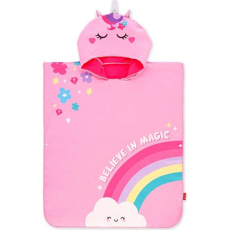 Legami - Telo Mare Bambini, Poncho Asciugamano per Bambini, Accappatoio in Microfibra, Compatto, Leggero, Asciugatura Rapida, Ultra Assorbente, Asciugamano con Cappuccio, Taglia Unica (1/5)