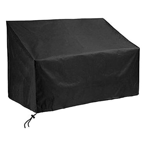 Housse de Pluie pour Banc de Jardin Housse de Table de Jardin Rectangulaire Couverture de sièges de canapé d'extérieur Standard 2 3 4 sièges Noir (2 sièges 134 66 89cm) (1/5)