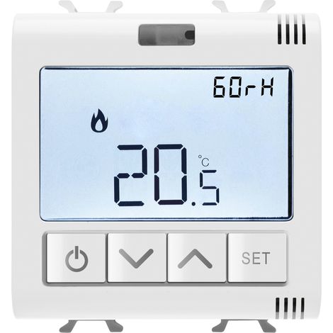 THERMOSTAT CON. ZIGBEE MES. D’HM 2P BLNC GEWISS GW10709 (1/2)