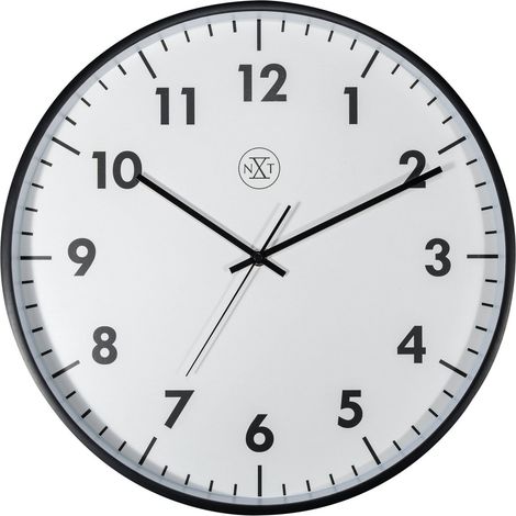 Horloge murale silencieuse en plastique noir 40 cm - PANGIVO (1/3)