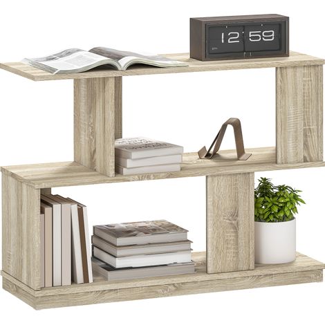 Beyamis S-förmiger Beistelltisch mit Naturholz-Finish – modernes Design für Wohnzimmer & Büro
