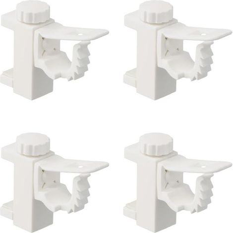 4 Pièces Support De Support De Pince Porte-Rideaux, Supports De Tringle à Rideaux sans Perçage, Barre Transversale Réglable pour Les Armoires (1/5)