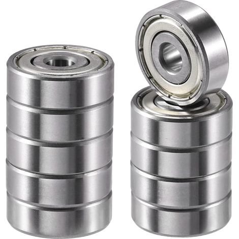 Ball Bearing 636ZZ Silver 10 Pcs Steel Double Screen Metal (1/5)