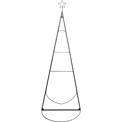 TrendLine Weihnachtsaufsteller Metall Tannenbaum 160 x 60 cm schwarz Dekofigur