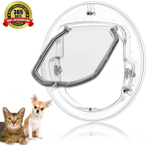 Toivize Volet de porte pour chats, volet pour chats avec verrouillage à 4 positions, YOUTHINK, volet pour petits animaux adapté aux chats, aux petits chiens et aux chiots (1/5)