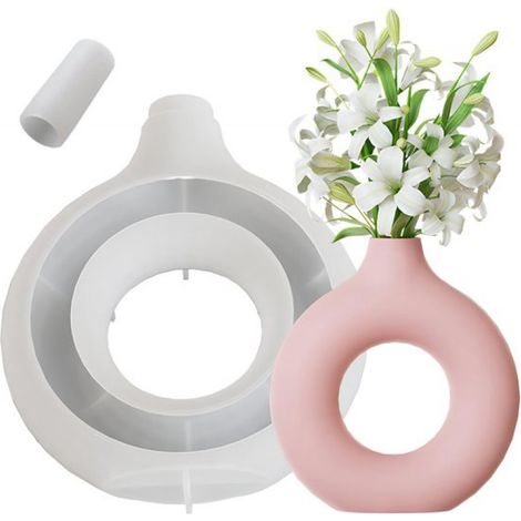 Moule en résine époxy pour vase DIY - Forme de donut - Facile à utiliser (1/5)