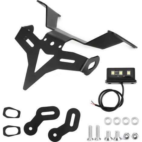 Support de plaque d'immatriculation éliminateur de garde-boue de moto avec LED adapté pour CB650R CBR650R 2019 – 2020