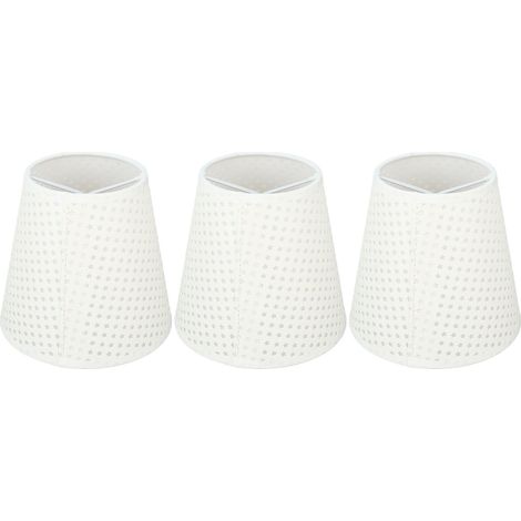 Lot de 3 Abat-jour, Tissu, Motif étoiles, Douille E14, Cylindrique, Pour chambre, Salon (1/5)