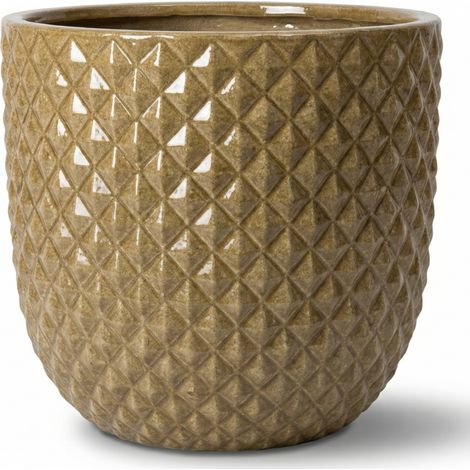 Provencelia Blumentopf Mars Ø30 cm Höhe 30 cm frostbeständig, keramisch, handgefertigt, Sandfarben