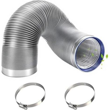 Tuyau Climatiseur Mobile, Tuyau de Ventilation 150 mm, 3 m Tuyau d'Evacuation en PVC Aluminium Gaine Ventilation avec 2 Colliers, Conduit d'Air Flexible pour Climatisation, Hotte (1/5)