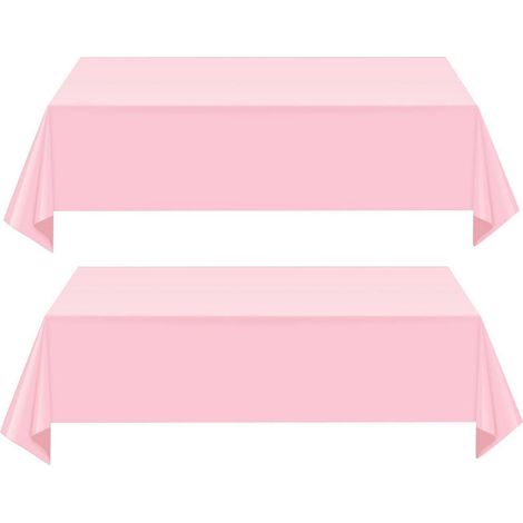 Einweg-Tischdecke Rosa 137x274cm, 2 Stück, wasserdicht, rechteckig