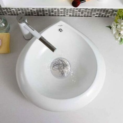 Drain attrape cheveux filtre vidange douche, grille acier inoxydable 11.3cm anti cheveux argent (1/4)