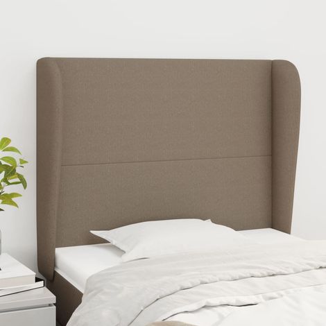 Cabecero con orejas de tela gris taupe 103x23x118/128 cm vidaXL (1/5)