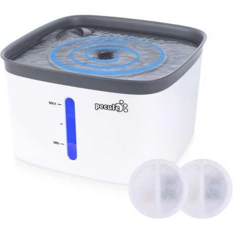 Fontaine à eau pour chat et chien silencieuse avec veilleuse LED