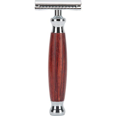 Rasoir de Sécurité Manuel en Bois pour Salon et Usage Domestique - Épilation Précise (1/5)
