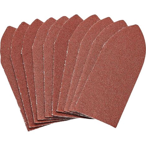 Hook and Loop Aluminium Oxide Sanding Sheets, 32 x 92mm, 120 Grit (Pack of 10) (99262) (1/5)