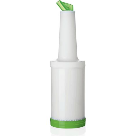 Bec verseur graduée et flacon de conservation en Polypropylène 1 L vert H 320 mm Ø 90 mm - Was Germany