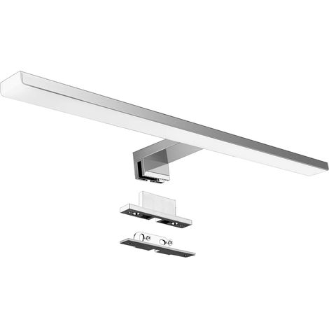 1 Applique LED Miroir Salle de Bain, 50 cm, Blanc Neutre 4000K, IP44, Acier Inoxydable, Éclairage Mural (1/5)