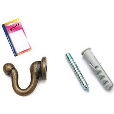 6BL GANCI RACCOGLITENDA MEDI BRONZO IN BLISTER - mm.30, in bl.2 pz.