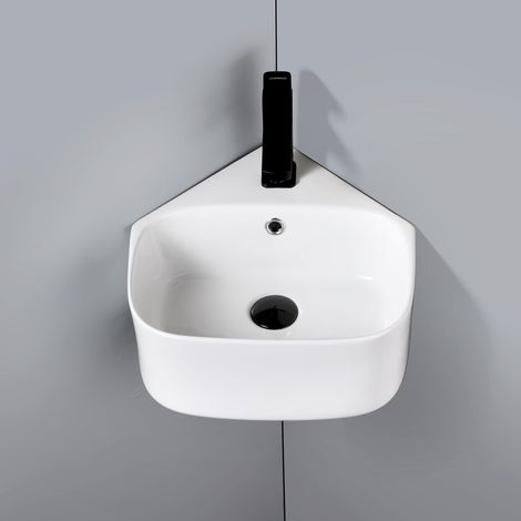 DILECI - Lavabo lave-mains de coin blanc (1/5)