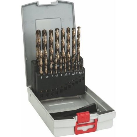 BOSCH SERIE 19 PUNTE DA 1 A 10 mm AL COBALTO PER ACCIAIO INOX HSS-CO 2608587014