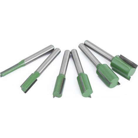 de 5 fraises d foncer droites avec tige de 6 mm pour le