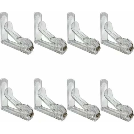 Pince Nappe Lot de 8-Fixe Nappe avec Clip à Ressort-Pince Nappe Exterieur en Plastique avec Attache Durable et Solide- Pince Nappe Transparent (1/5)