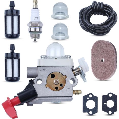 Carburateur C1M-S267A FS56RC pour Stihl FS40 FS50 FS56 FS56C FS56R FS56RC FS70 FS70C FS70R FS70RC FC56 FC70 Coupe-bordure avec filtre à carburant, ampoule de démarrage, bougie d'allumage Remplacement (1/5)