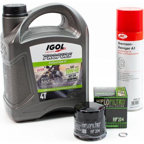 Kit Entretien Vidange Standard pour YAMAHA FZ6 S2 600 de 2007 à 2010 - IGOL PROPULS EVOLUTION 10W40 4L