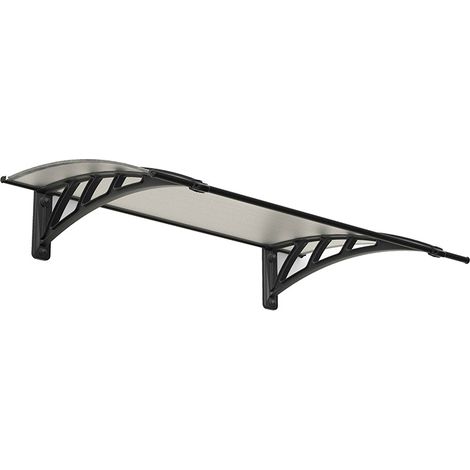 Patio Cover Neo Door Awning Canopy 1180 Twinwall - Polycarbonate - L119 x W76 x H25 cm - Grey