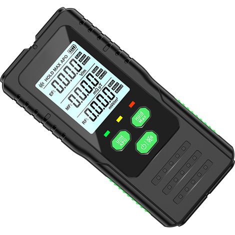 Détecteur de rayonnement 3 en 1 portable : mesureur de champ électromagnétique, de champ magnétique et de rayonnement radiofréquence. (1/5)