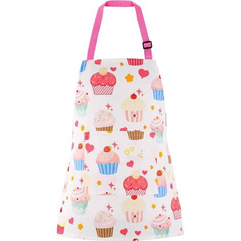 Tablier Enfants - Polyester Imperméable - Poche Large - Bretelles Réglables - Pour Cuisine Boulangerie Peinture Jardin - Taille Unique 6 À 12 Ans (1/5)