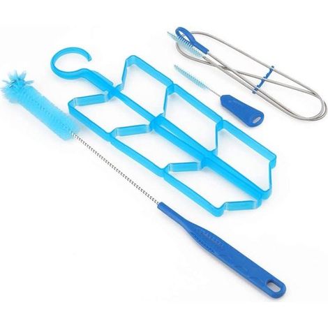 Allecto,Kit per la pulizia della sacca idrica,Leggero e portatile,Spazzole e stendino,Escursionismo e campeggio,Fitness e uso quotidiano,Verde (1/5)