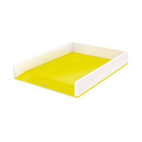 Briefablage WOW Duo Colour DIN A4 DIN C4 Folio Letter Polystyrol Farbe: gelb/weiß (1/2)