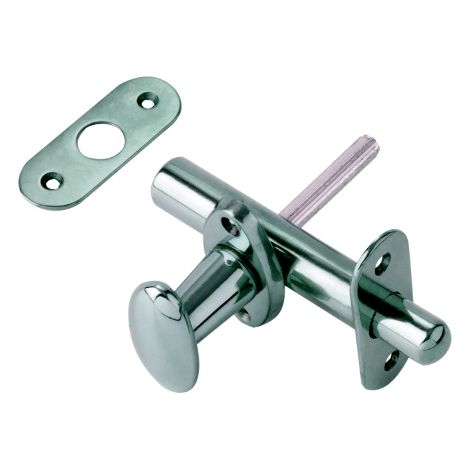 Boulon de crA maillA re 80 mm avec bouton chromA  satinA  pour portes en bois