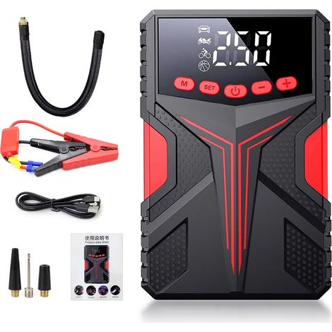 Toivize Compressore d'aria portatile ricaricabile da 150 PSI – Gonfiatore digitale per pneumatici – Spegnimento automatico alla pressione impostata – 8000 mAh – Luce LED – Caricabatterie per telefono, (1/5)