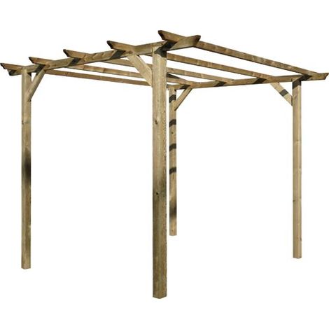 PERGOLA Gazebo in LEGNO Impregnato in autoclave 300X300 cm PAPILLON