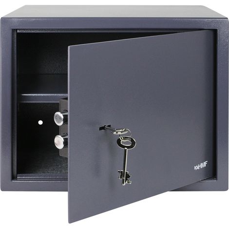 HMF Möbeltresor Doppelbartschloss, Safe, 38 x 30 x 30 cm, anthrazit, 49203-11 (1/2)